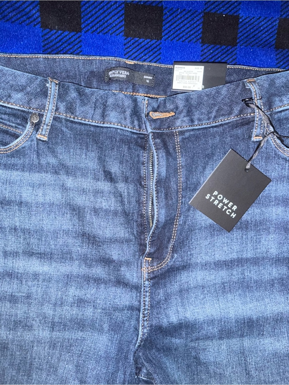 Women’s Slim Straight Jeans - Indigo Blue Power Stretch